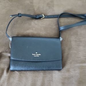Black leather Kate Spade cross body